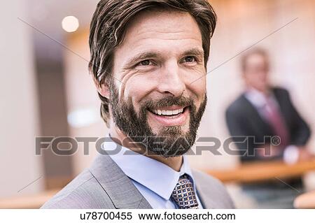 Happy mature businessman on office balcony View Large Photo Image Stock Photography - Happy mature businessman on office balcony. Fotosearch