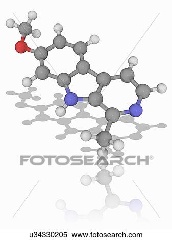 Harmine drug molecule View Large Photo Image Stock Photography - Harmine drug molecule. Fotosearch