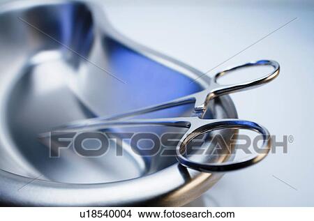 Picture - Hermostat in stainless steel kidney dish. Fotosearch