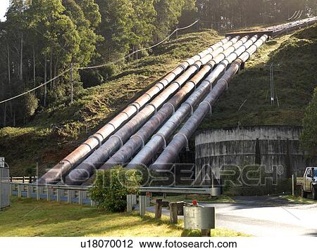 Hydroelectric industrial pipes at hydroelectric power station, Tasmania View Large Photo Image Stock Image - Hydroelectric industrial pipes at hydroelectric power station, Tasmania. Fotosearch