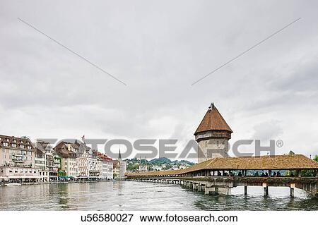 Kapellbrucke (Chapel Bridge) and water tower, Lucerne, Switzerland View Large Photo Image Stock Photo - Kapellbrucke (Chapel Bridge) and water tower, Lucerne, Switzerland. Fotosearch