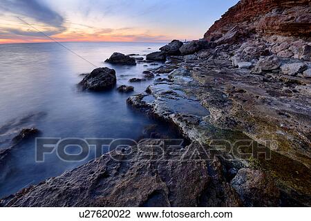 Stock Image - Kazachia Bay near Sevastopol at dusk, Crimea, Ukraine. Fotosearch