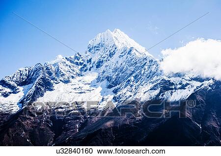 Stock Image - Mount Everest Trek, Nepal. Fotosearch