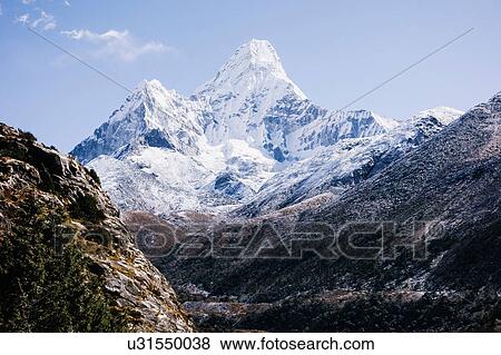 Mount Everest Trek, Nepal View Large Photo Image Stock Photo - Mount Everest Trek, Nepal. Fotosearch