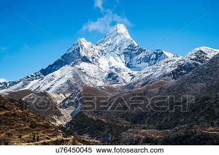 Stock Photography - Mount Everest Trek, Nepal. Fotosearch