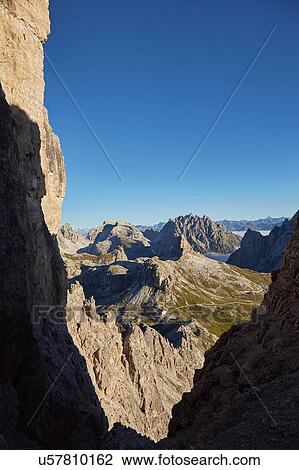 Stock Image - Mountain landscape in Dolomites, Sexten, South Tyrol, Italy. Fotosearch