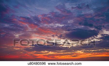 Multi colored dramatic sky View Large Photo Image Stock Photograph - Multi colored dramatic sky. Fotosearch