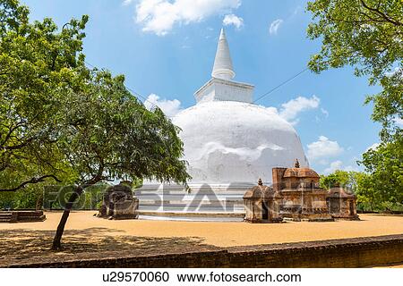 Stock Image - Polonnaruwa ancient ruins, Polonnaruwa, Sri Lanka. Fotosearch