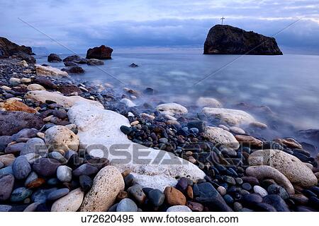 Stock Photography - Rock formation from Yashmoviy Beach (Fiolent Beach) near Sevastopol, Crimea, Ukraine. Fotosearch