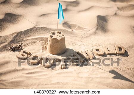 Sandcastle on beach, Southwold, Suffolk, UK View Large Photo Image Stock Photo - Sandcastle on beach, Southwold, Suffolk, UK. Fotosearch