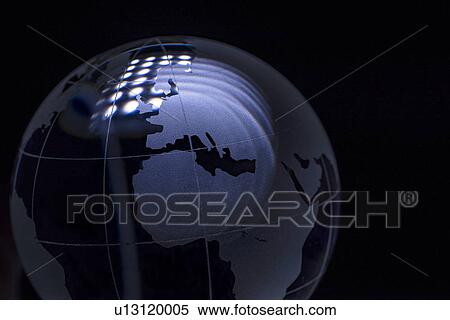 Studio shot of glass globe View Large Photo Image Stock Photography - Studio shot of glass globe. Fotosearch