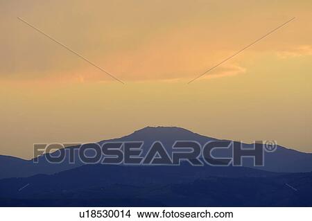 Picture - USA, Colorado, Denver, Moody sky over mountain range. Fotosearch