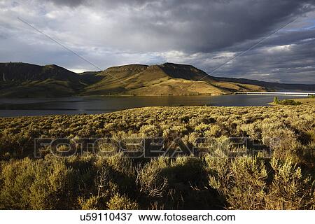 Stock Photo - USA, Colorado, Gunnison, Curecanti National Recreation Area and Blue Mesa Reservoir. Fotosearch