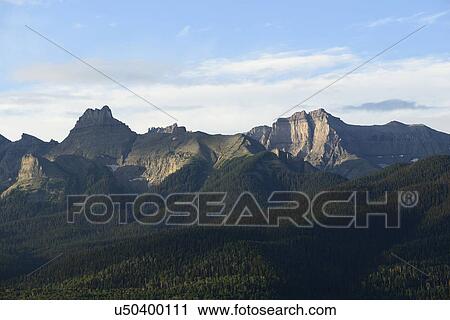 Stock Image - USA, Colorado, Ridgway, Mount Sneffels and Sneffels range in San Juan Mountains. Fotosearch
