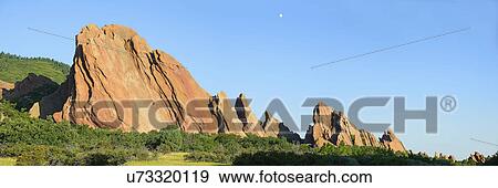 USA, Colorado, Roxborough State Park, Panorama of Sandstone formations View Large Photo Image Stock Photo - USA, Colorado, Roxborough State Park, Panorama of Sandstone formations. Fotosearch