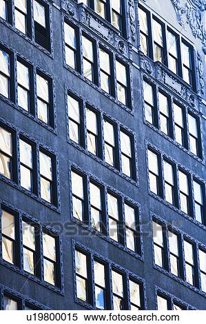 Stock Photography - USA, New York, New York City, Facade of apartment. Fotosearch