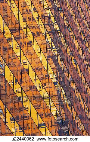 USA, New York, New York City, Glass facade of office building View Large Photo Image Stock Image - USA, New York, New York City, Glass facade of office building. Fotosearch