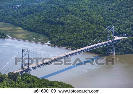 USA, New York State, Bear Mountain Bridge over Hudson river View Large Photo Image Stock Photo - USA, New York State, Bear Mountain Bridge over Hudson river. Fotosearch