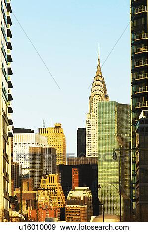Stock Photo - USA, New York State, New York City, Cityscape with Chrysler Building. Fotosearch