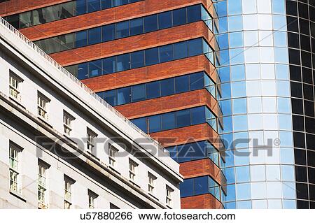 Stock Photograph - USA, New York State, New York City, Manhattan, Facades of office buildings. Fotosearch