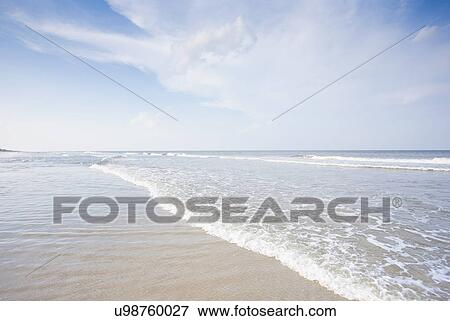 Stock Photo - USA, North Carolina, Outer Banks, Corolla, beach scene. Fotosearch