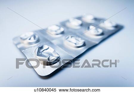 Stock Photography - Used up and empty blister pack. Fotosearch