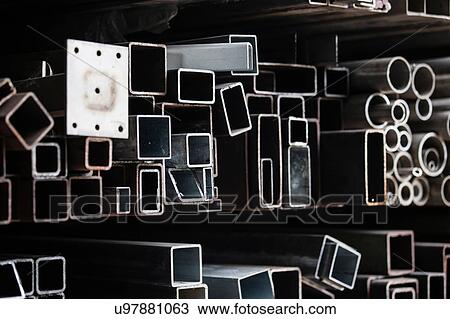 Variety of iron tubes View Large Photo Image Stock Image - Variety of iron tubes. Fotosearch