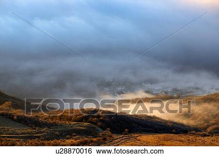 View of mountain mist from Luchistoye Village, South Demergi mountain, Crimea, Ukraine View Large Photo Image Stock Photograph - View of mountain mist from Luchistoye Village, South Demergi mountain, Crimea, Ukraine. Fotosearch