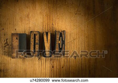 Stock Photo - Wooden blocks spelling 'love'. Fotosearch