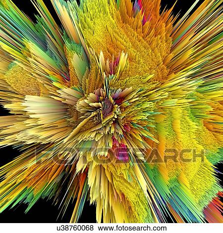 Stock Photo - Abstract burst, artwork. Fotosearch