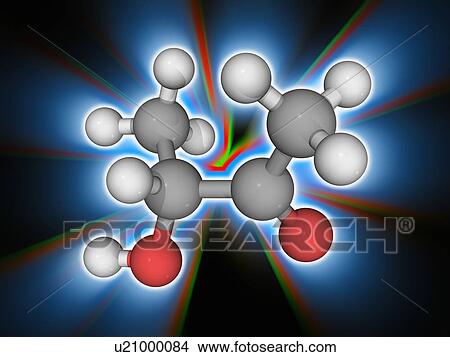 Picture - Acetoin organic compound molecule. Fotosearch