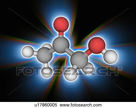 Stock Photography - Acetol (hydroxyacetone) organic compound molecule. Fotosearch