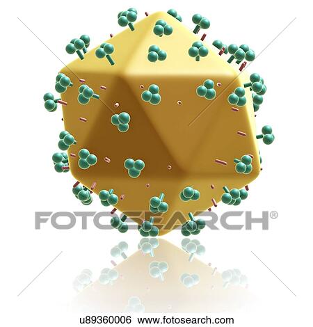 Stock Photograph - AIDS virus particle, illustration. Fotosearch