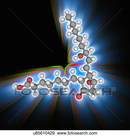 Stock Photo - Alprostadil drug molecule. Fotosearch