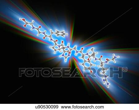 Stock Photo - Angiotensin hormone molecule. Fotosearch