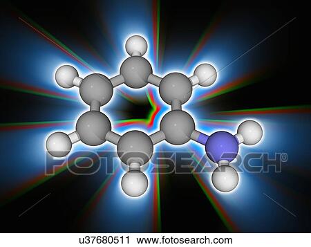 Aniline organic compound molecule View Large Photo Image Stock Image - Aniline organic compound molecule. Fotosearch