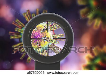 Stock Photograph - Antiviral treatment. Conceptual illustration. Fotosearch