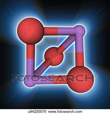 Stock Image - Arsenic trioxide inorganic compound molecule. Fotosearch