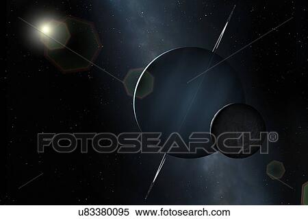 Artwork of Uranus and Miranda View Large Photo Image Stock Photography - Artwork of Uranus and Miranda. Fotosearch