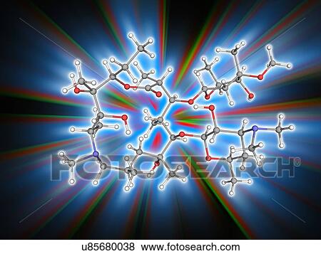 Stock Photo - Azithromycin drug molecule. Fotosearch