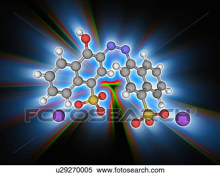Stock Photography - Azorubine organic compound molecule. Fotosearch