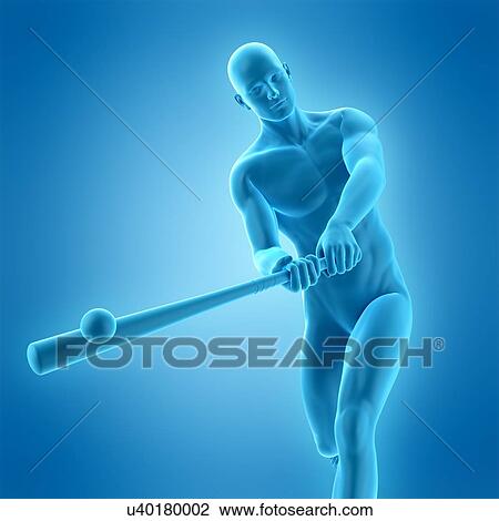 Stock Image - Baseball player, illustration. Fotosearch