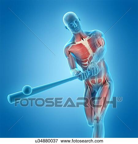 Stock Photo - Baseball player, illustration. Fotosearch