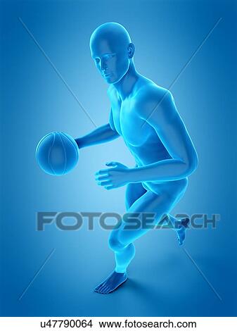 Picture - Basketball player, illustration. Fotosearch