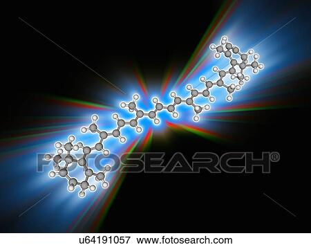 beta-Carotene organic compound molecule View Large Photo Image Stock Photo - beta-Carotene organic compound molecule. Fotosearch