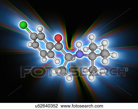 Stock Image - Bupropion drug molecule. Fotosearch