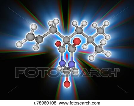 Stock Photo - Butalbital drug molecule. Fotosearch