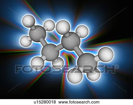 Stock Photo - Butane organic compound molecule. Fotosearch