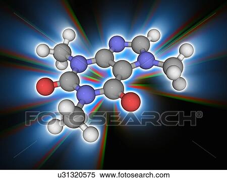 Stock Photography - Caffeine drug molecule. Fotosearch
