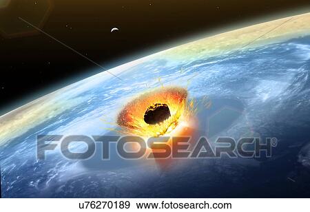Stock Photo - Chicxulub Asteroid Impact. Fotosearch